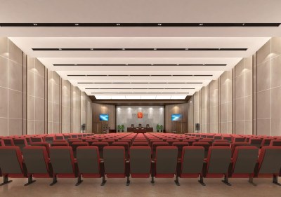 新中式法院报告厅3D模型下载